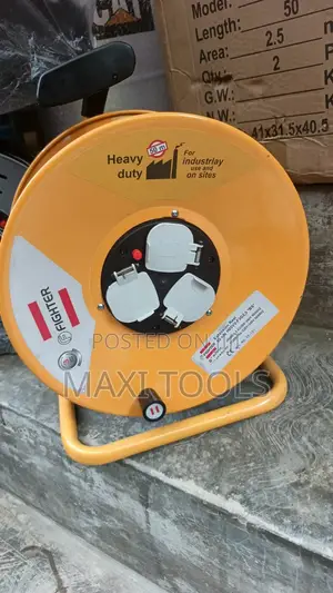 Fighter 50-Meter Heavy-Duty Industrial Extension Cable Reel 2.5m