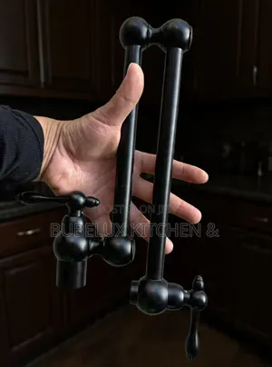 Matte Black Pot Filler Faucet – Wall Mounted Kitchen Folding Faucet