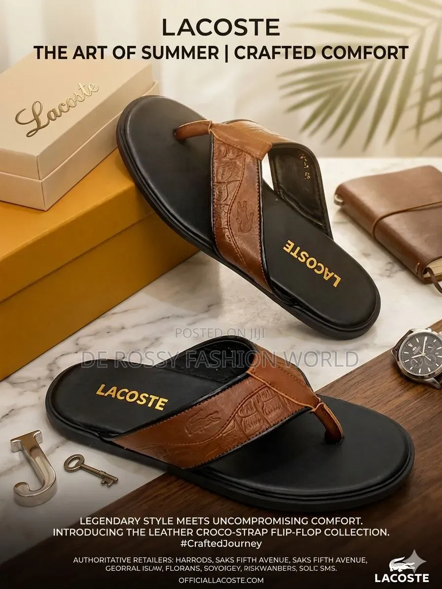 Quality Lacoste Slippers