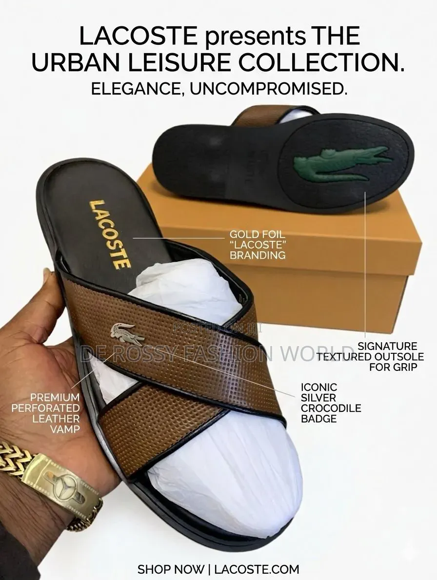 Quality Lacoste Slippers