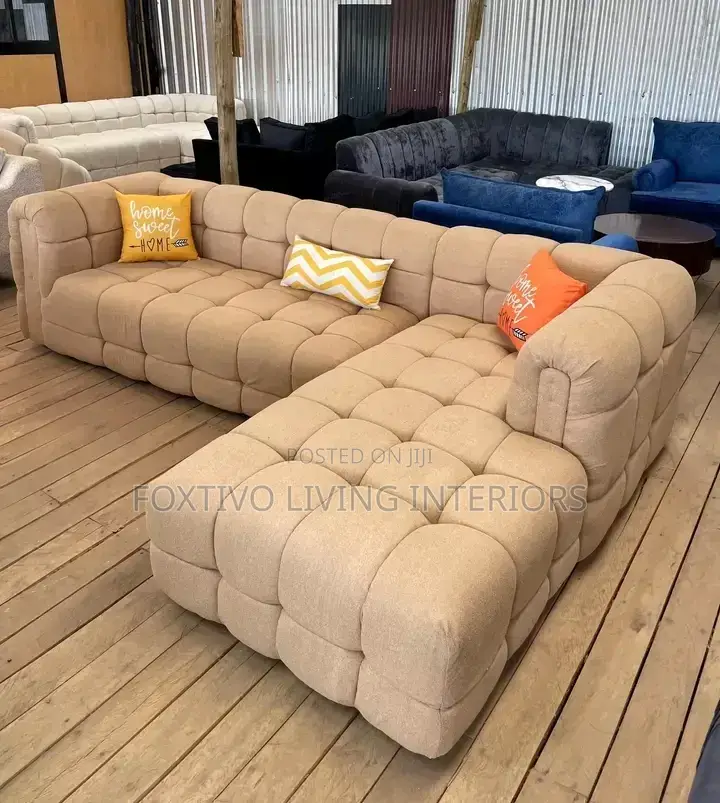 Executive Corner Unit Sofas Plus Free Center Table and Throw Pilliows