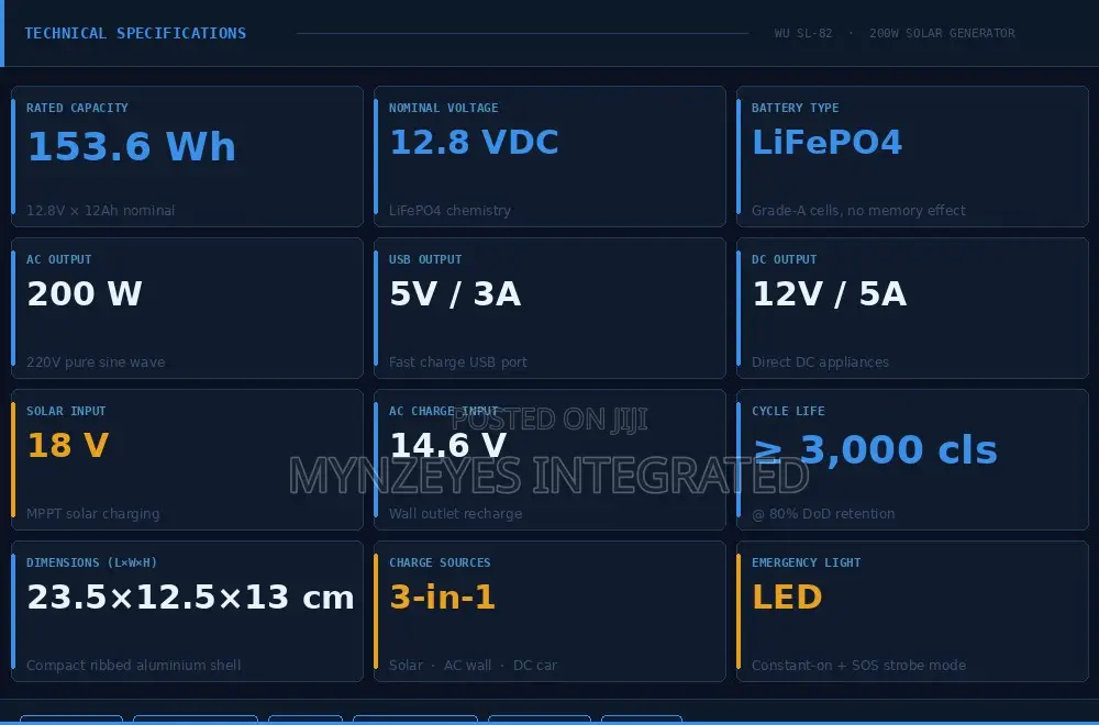 200w Portable Solar Generator + Solar Panel — Lithium Battery