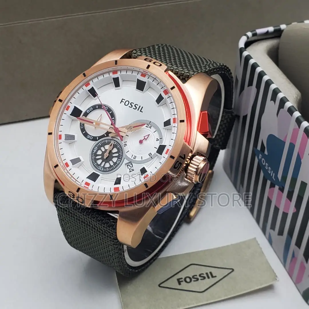 Fossil Quality Luxury Men Automatic Engine Wristwatch