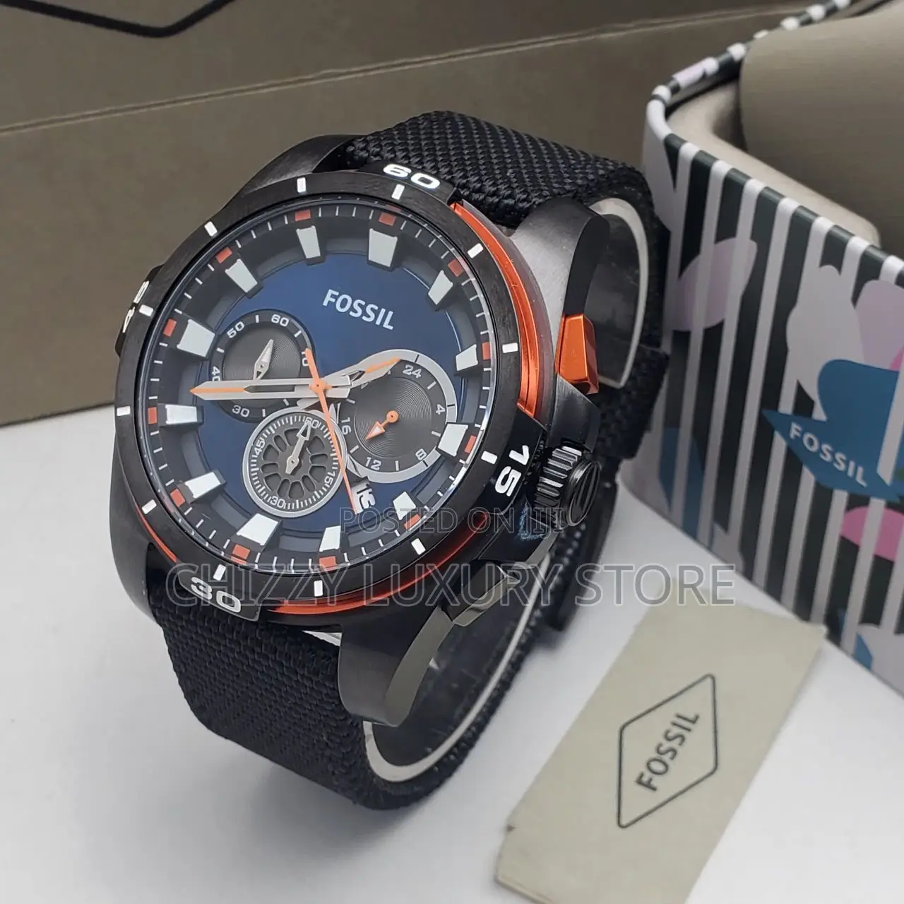 Fossil Quality Luxury Men Automatic Engine Wristwatch