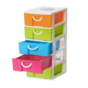 Durable 4 Layers Multicolor Plastic Baby Wardrobe