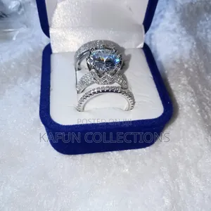 Non Tarnishing Titanium Steel and Zirconia, Couples Ring Set.