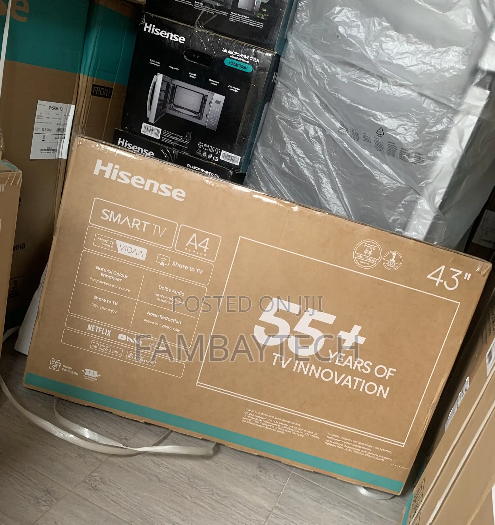 Premium Led Smart Hisense 43a4s 43'' Television