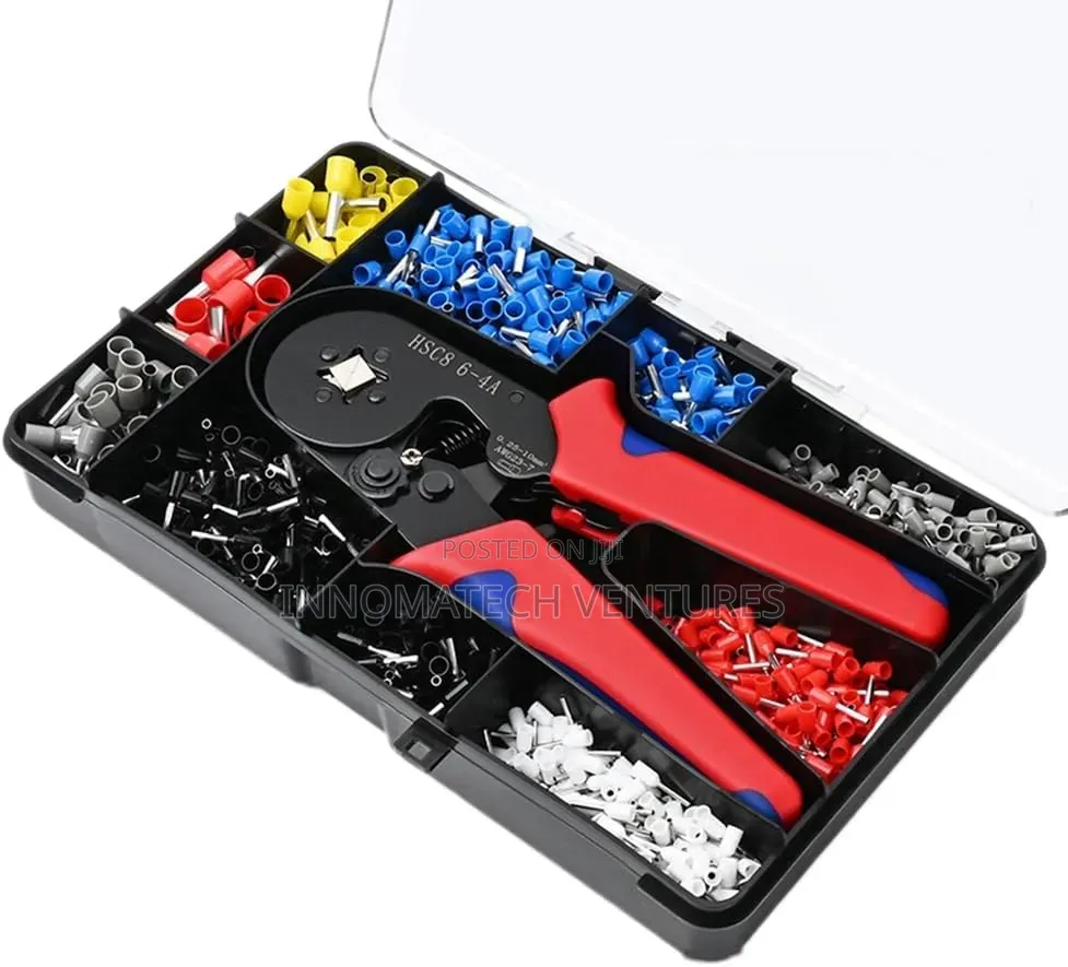 Ferrule Wire Crimping Tool Kit Wire Crimper Tool Awg 25-7 Hexagonal