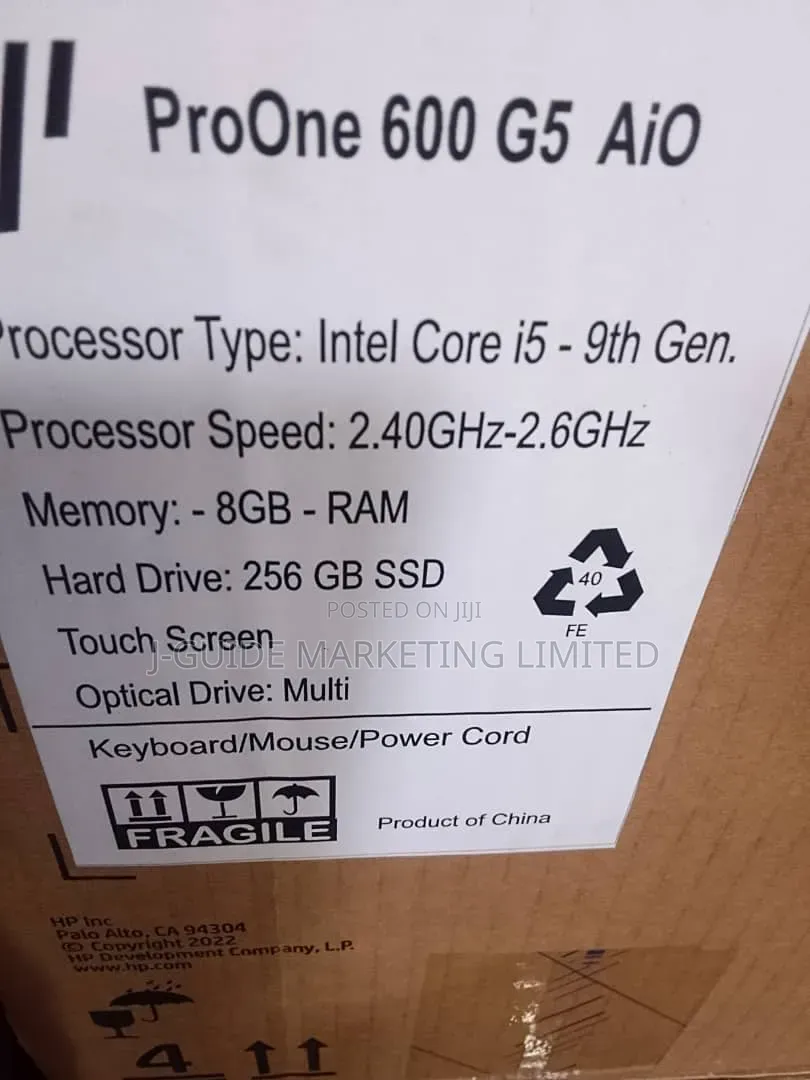 New Desktop Computer HP ProOne 600 8GB Intel Core i5 SSD 256GB
