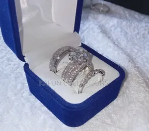 Non-Fading Titanium Steel and Zirconia Couples Ring Set