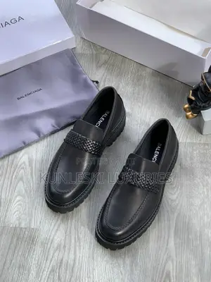 Original Balenciaga Woven / Leather Chunky Sole Shoes