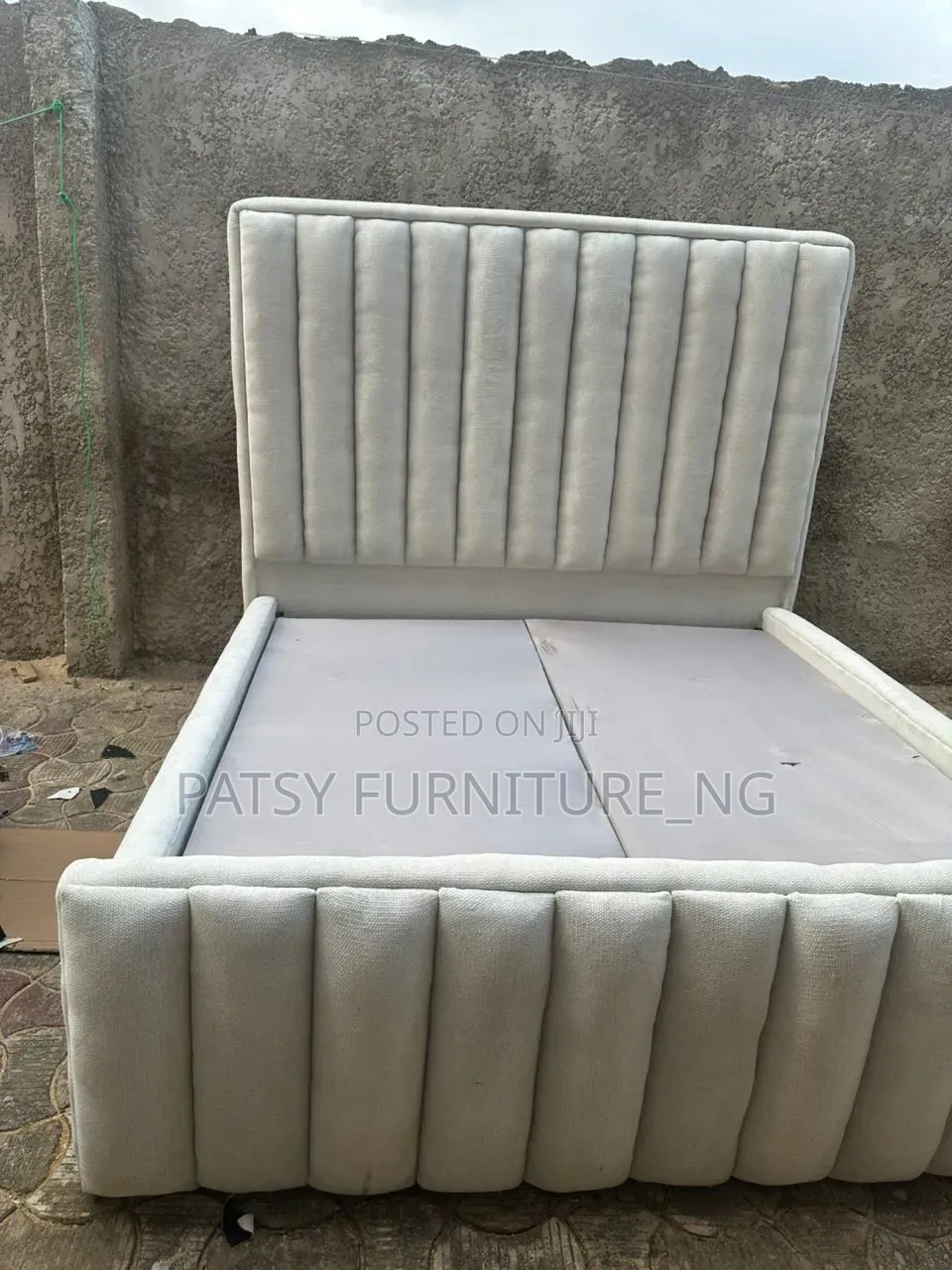 High Volume Padded Bedframe With Quality Fabric and Wound