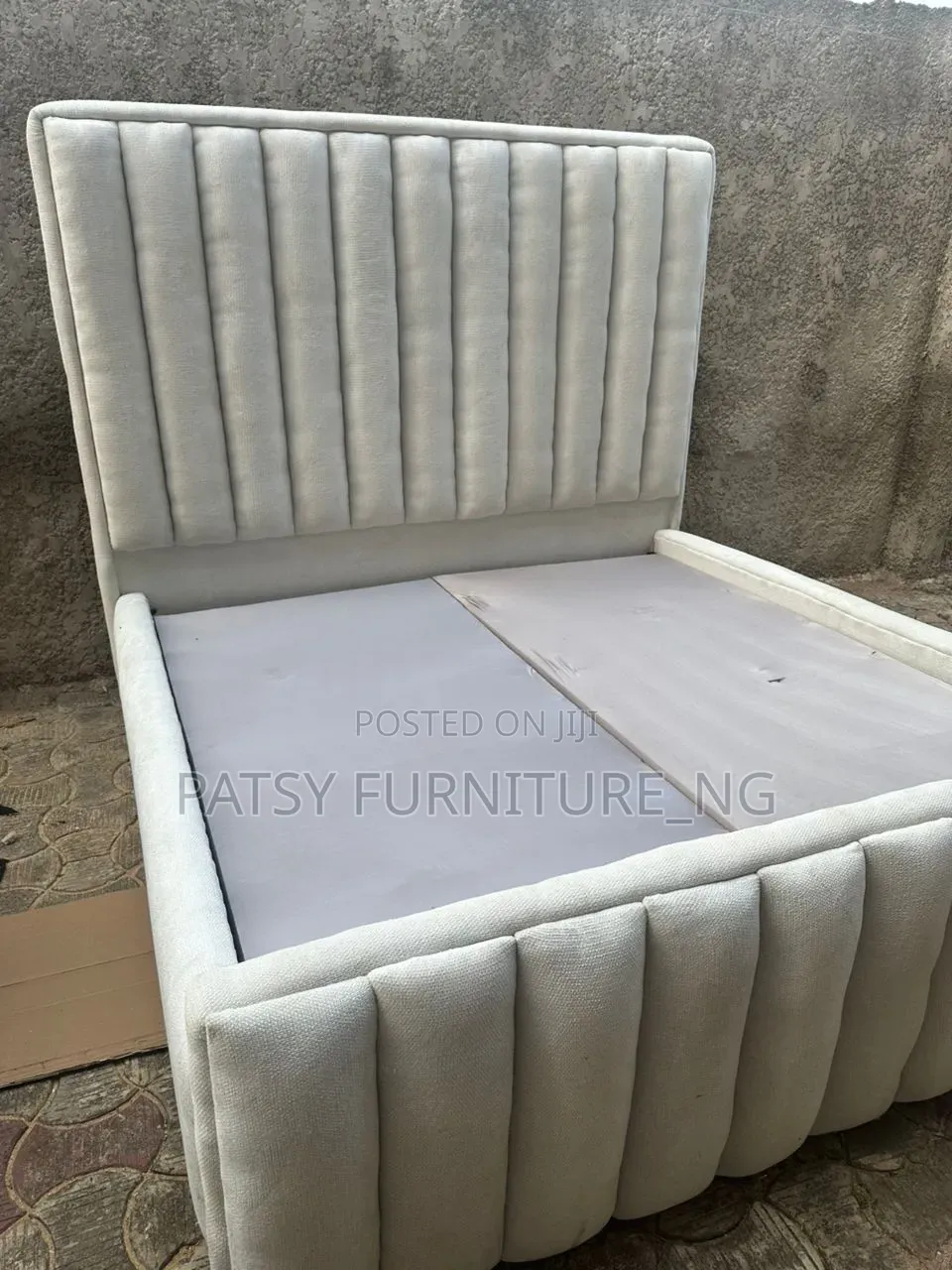 High Volume Padded Bedframe With Quality Fabric and Wound