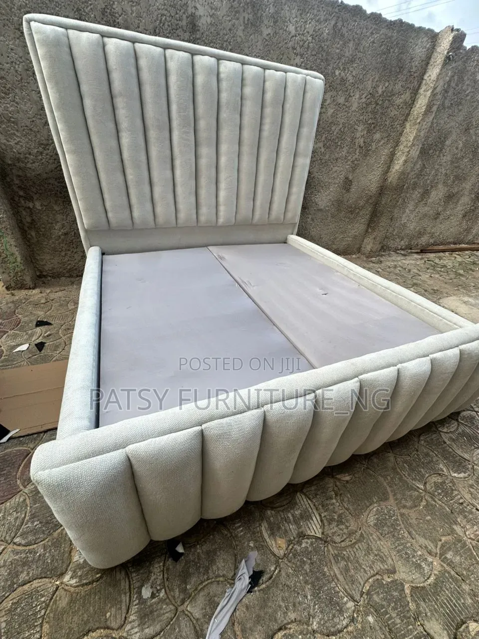 High Volume Padded Bedframe With Quality Fabric and Wound