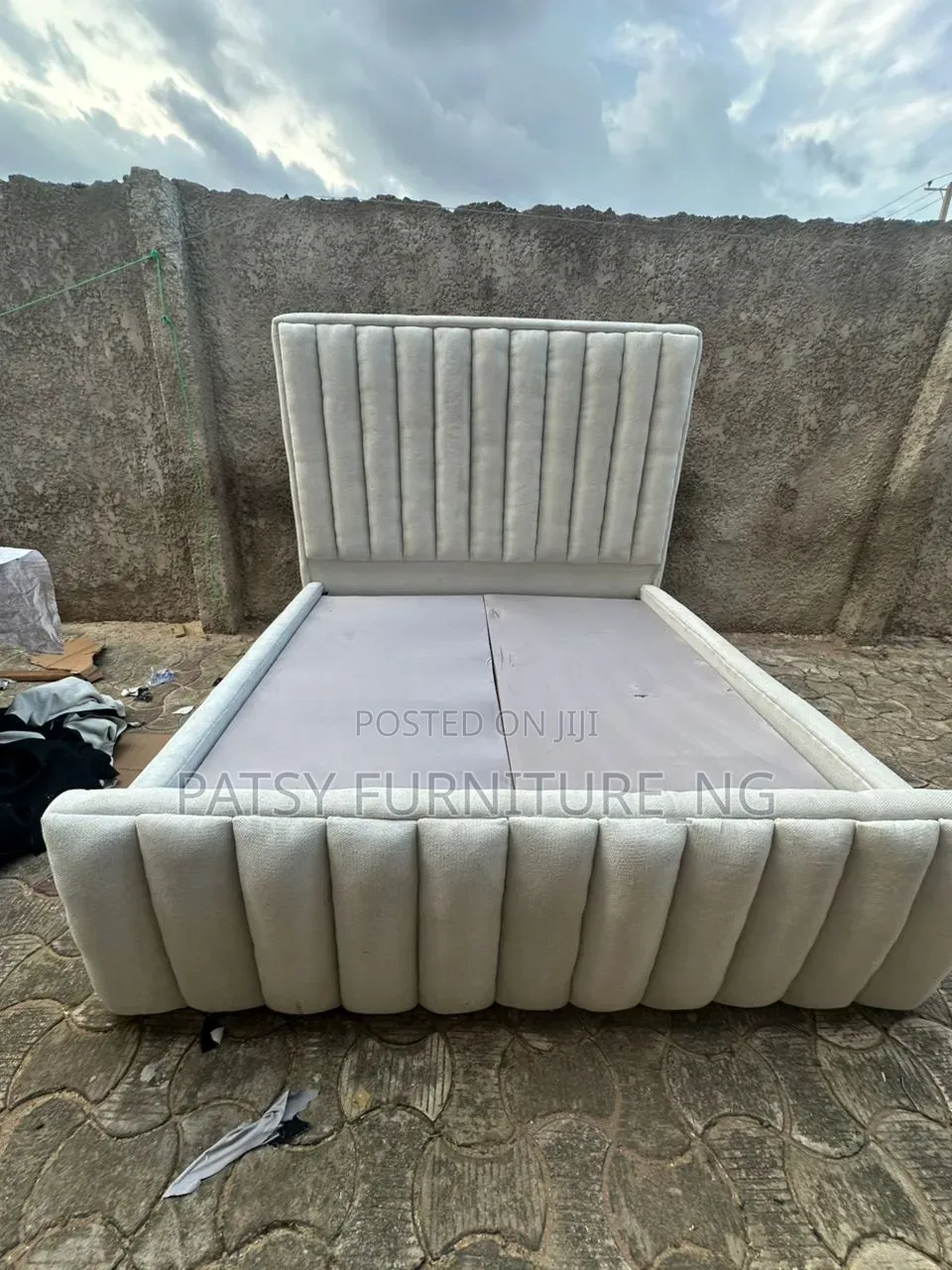 High Volume Padded Bedframe With Quality Fabric and Wound