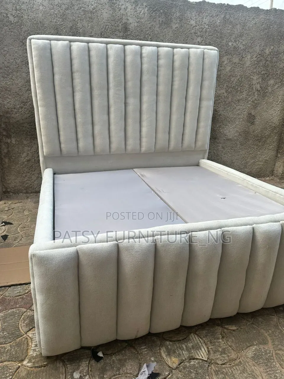High Volume Padded Bedframe With Quality Fabric and Wound