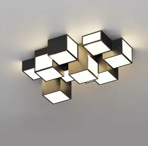 Stylish Art Creative Shine Square Led Ceiling Lights Novelty