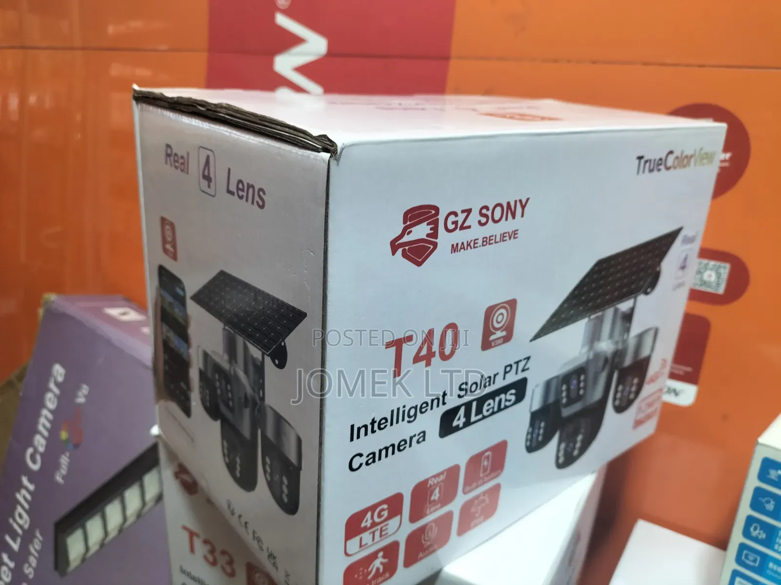 4view T40 Intelligent Solar PTZ Camera With 4 Lenses