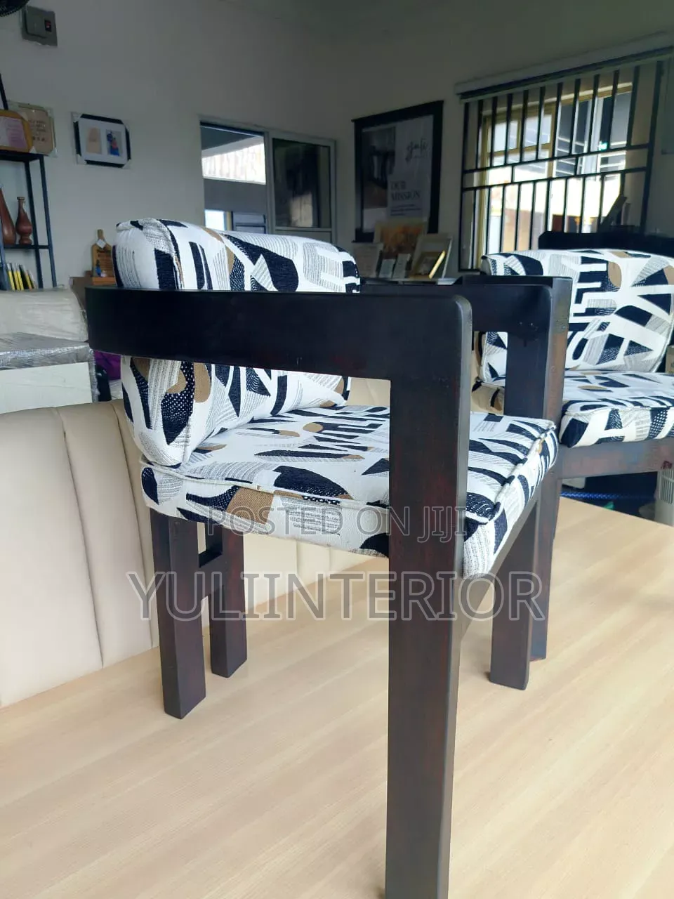 Solid Wood Dining Chair With Cushioned Seat
