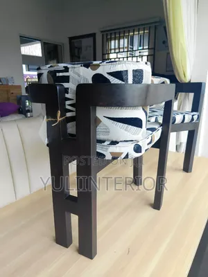 Solid Wood Dining Chair With Cushioned Seat