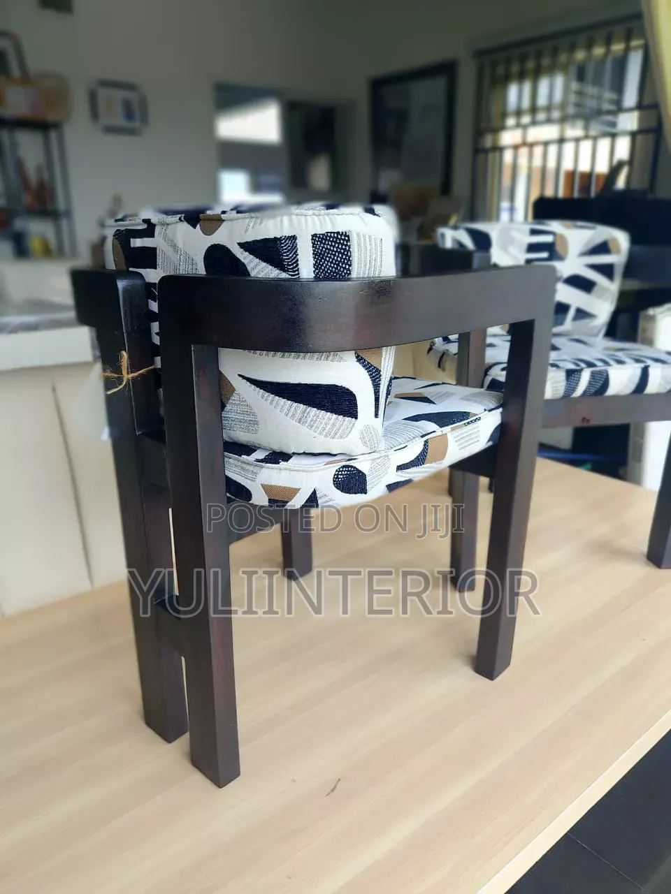 Solid Wood Dining Chair With Cushioned Seat