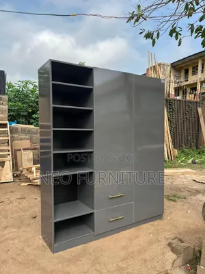 3 Doors Wardrobe Grey
