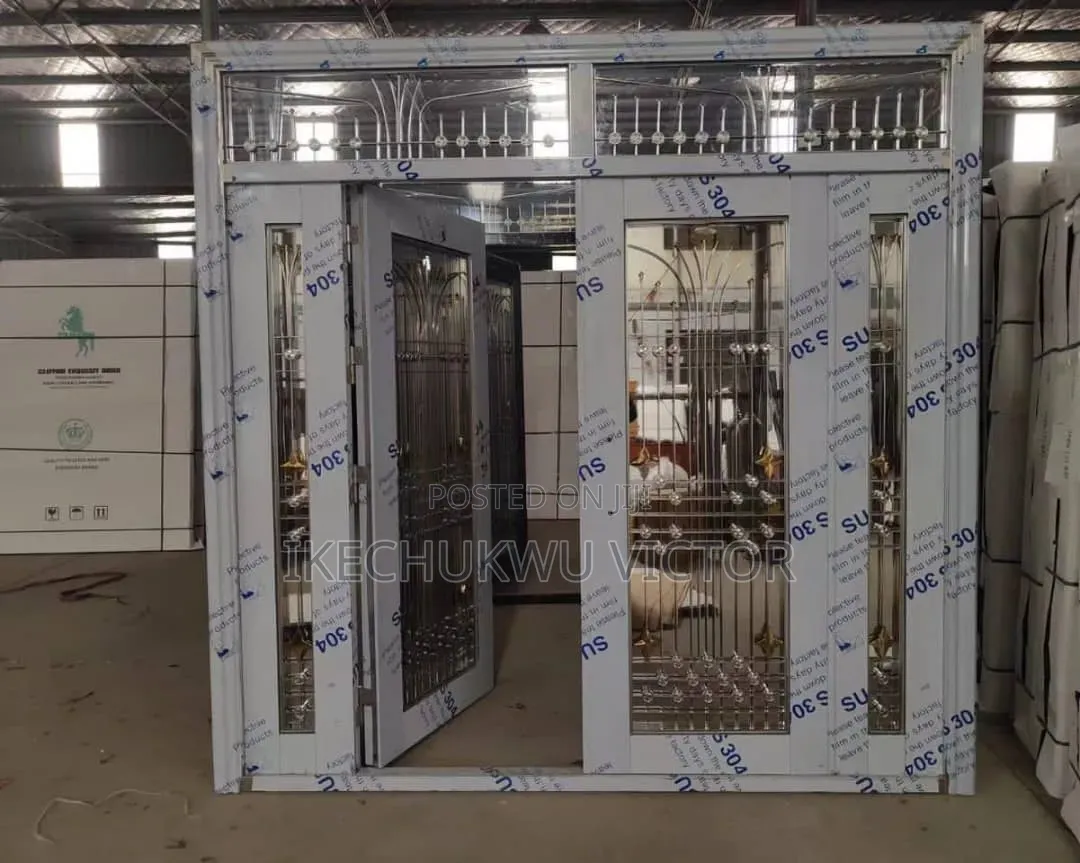 Executive 8ft by 8ft Stainless Glass Door