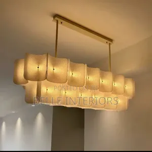 White Large Chandelier. Minimalist