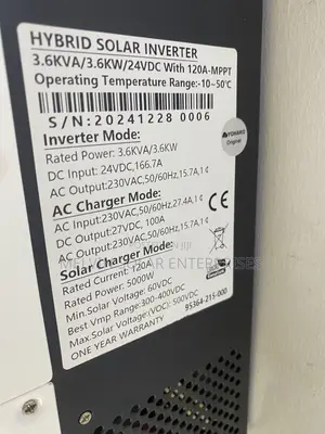 3.6kva 24v Yohako Solar Hybrid Pure Sine Wave Inverter Available In