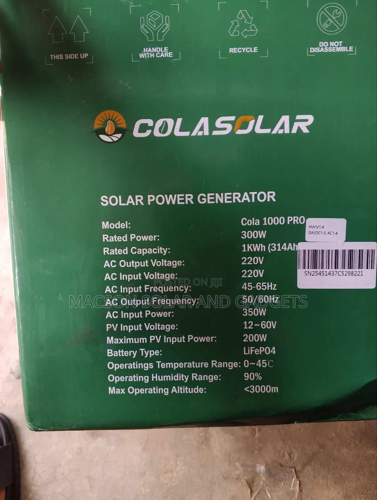 Cola Solar 1000 Pro