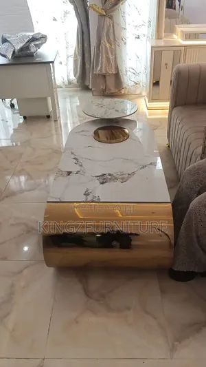 Luxury Marble Top Center Table Set,