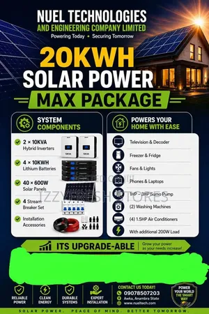 20 KWH Solar Power Max Package