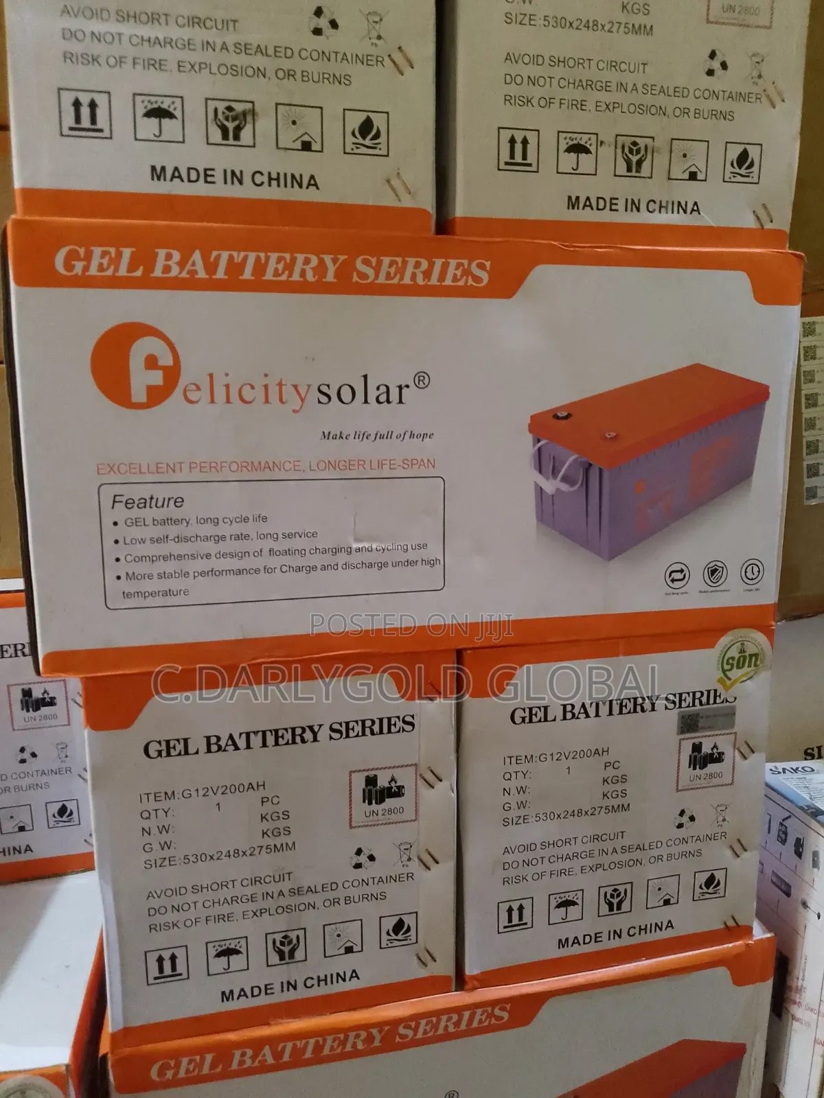 Felicity 200ah Gel Battery
