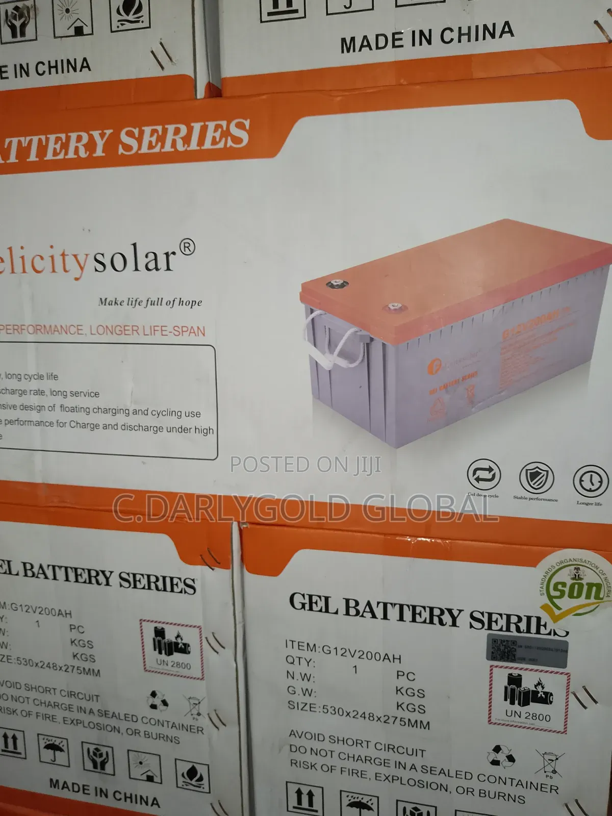 Felicity 200ah Gel Battery