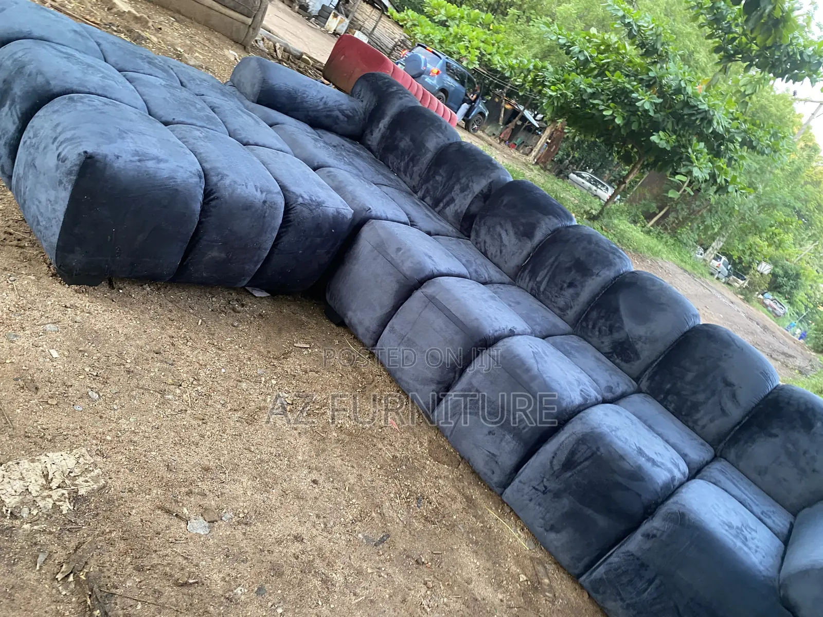 Puffy L Shape Sofa With Single