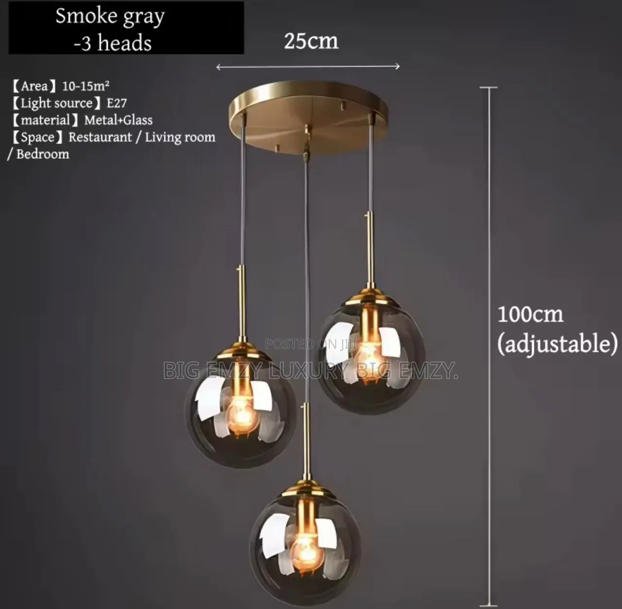 Dining 3in1 Glass Pendant Lights.
