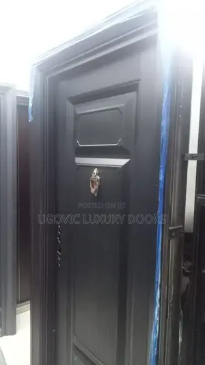 3ft Matte Black Top Steel Door