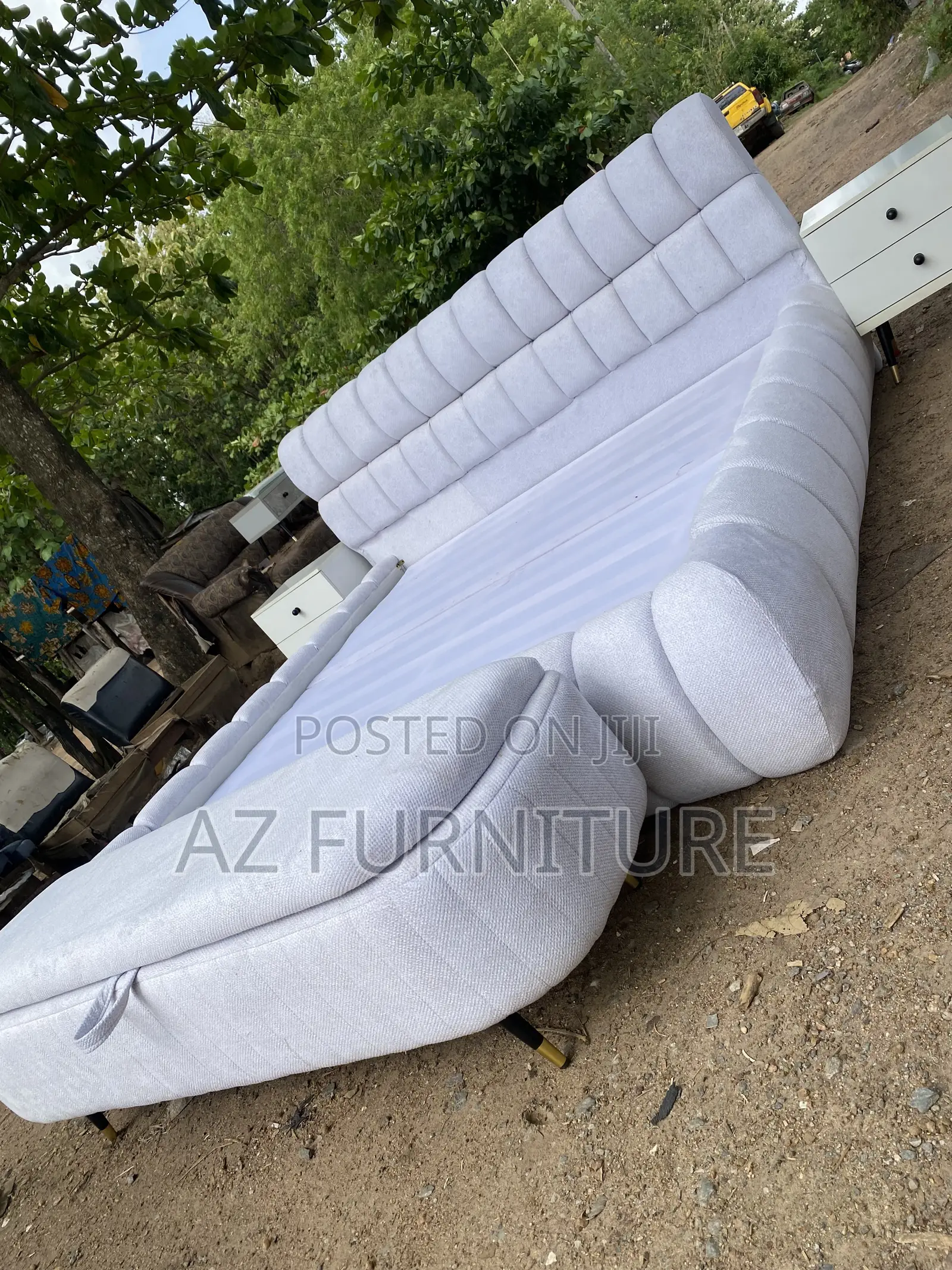 6 by 6 Bedframe With Open Ottoman