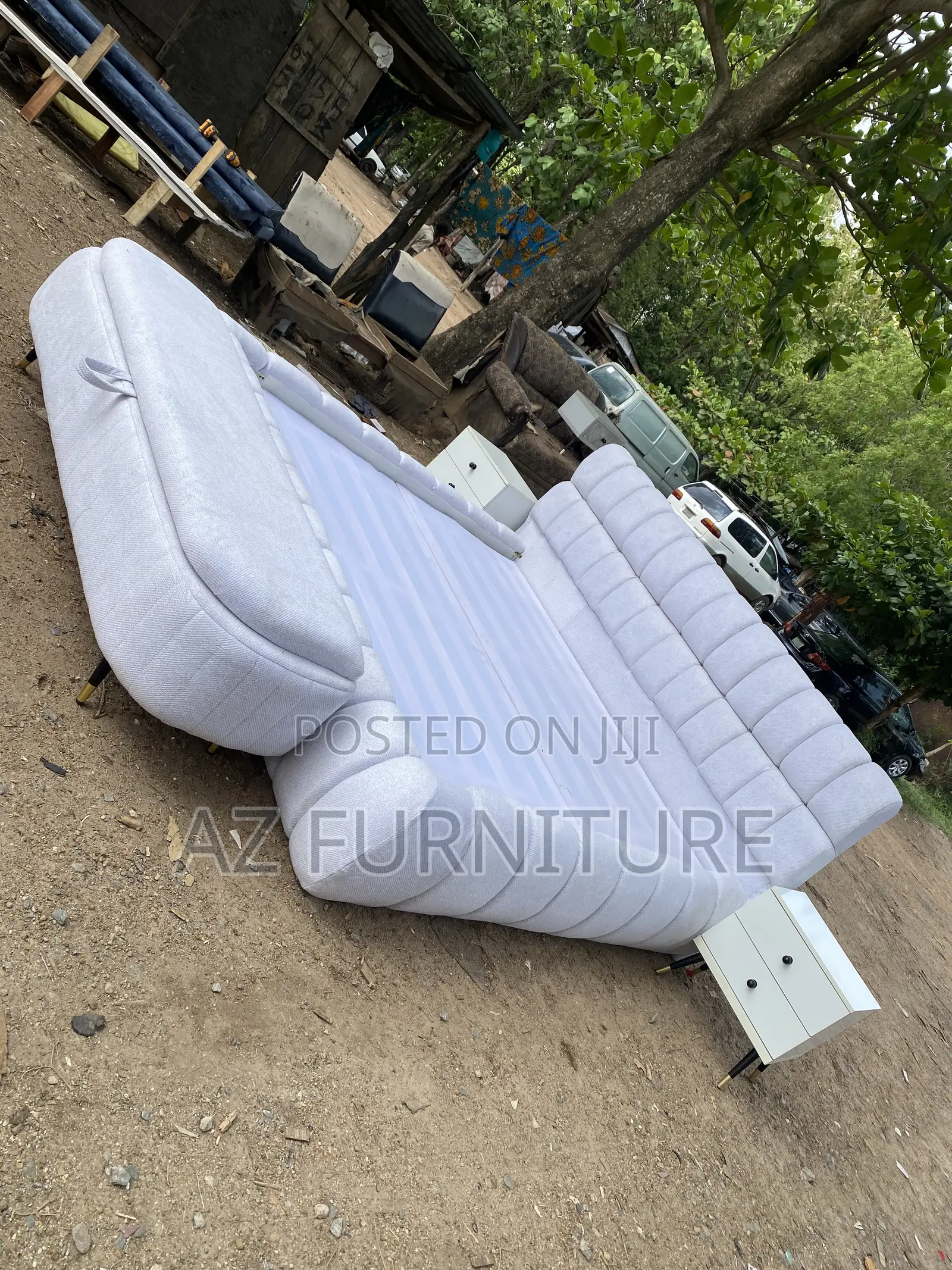 6 by 6 Bedframe With Open Ottoman