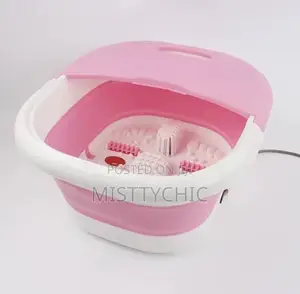 Portable Foldable Foot Bath Bucket With Massage Roller Relaxation