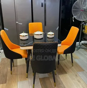 Marble Top 4 Seater Dining Table Set