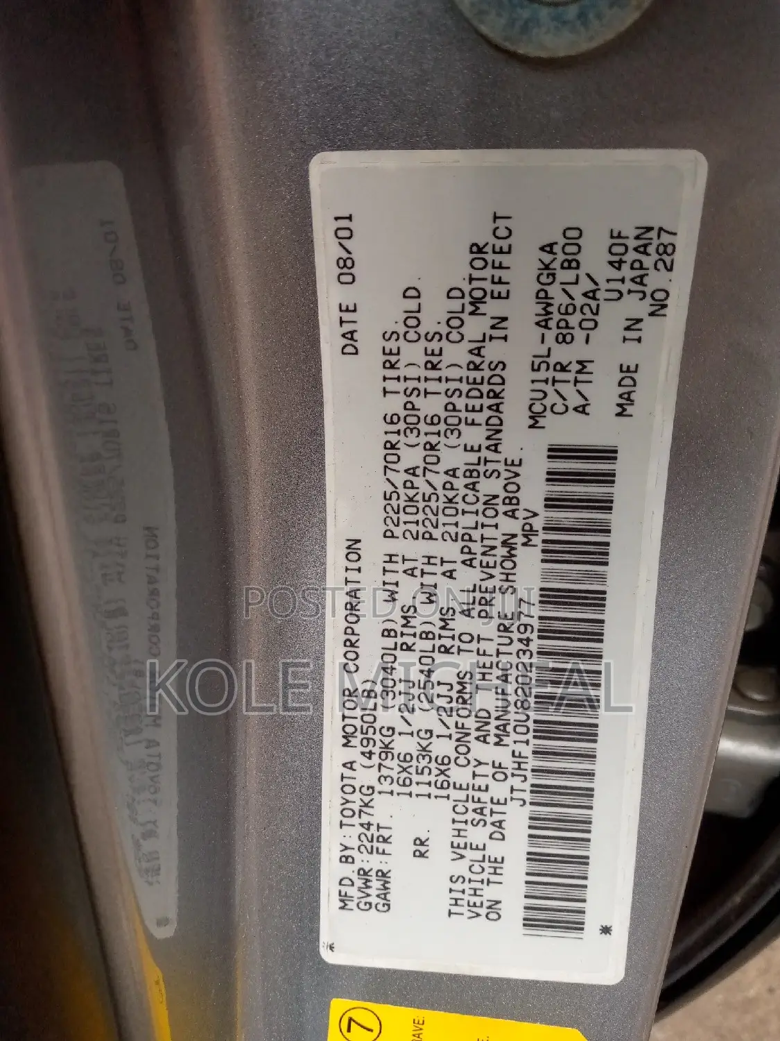 Lexus RX 2002 Gray