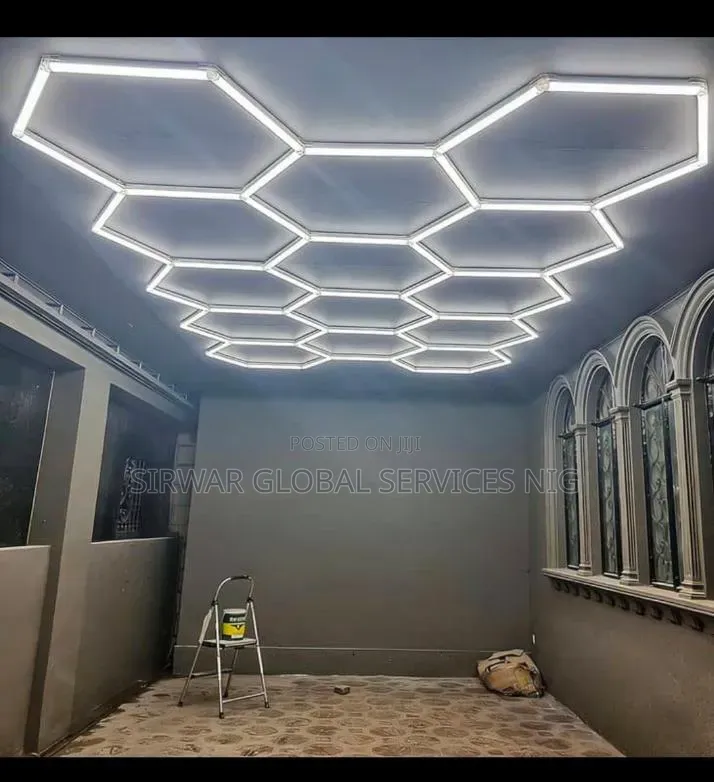 570mm 6 Hexagon Ceiling Light 29 Tubes Available