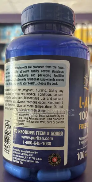 L-Arginine 1000mg Puritan’S Pride