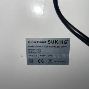Sukhig 300watts Solar Flood Light With 25watts Solar Panel