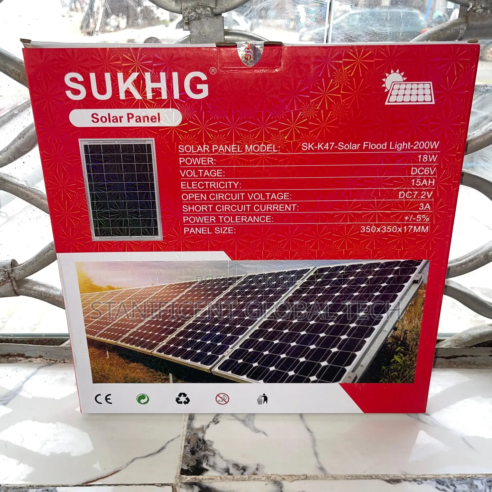 Sukhig 300watts Solar Flood Light With 25watts Solar Panel