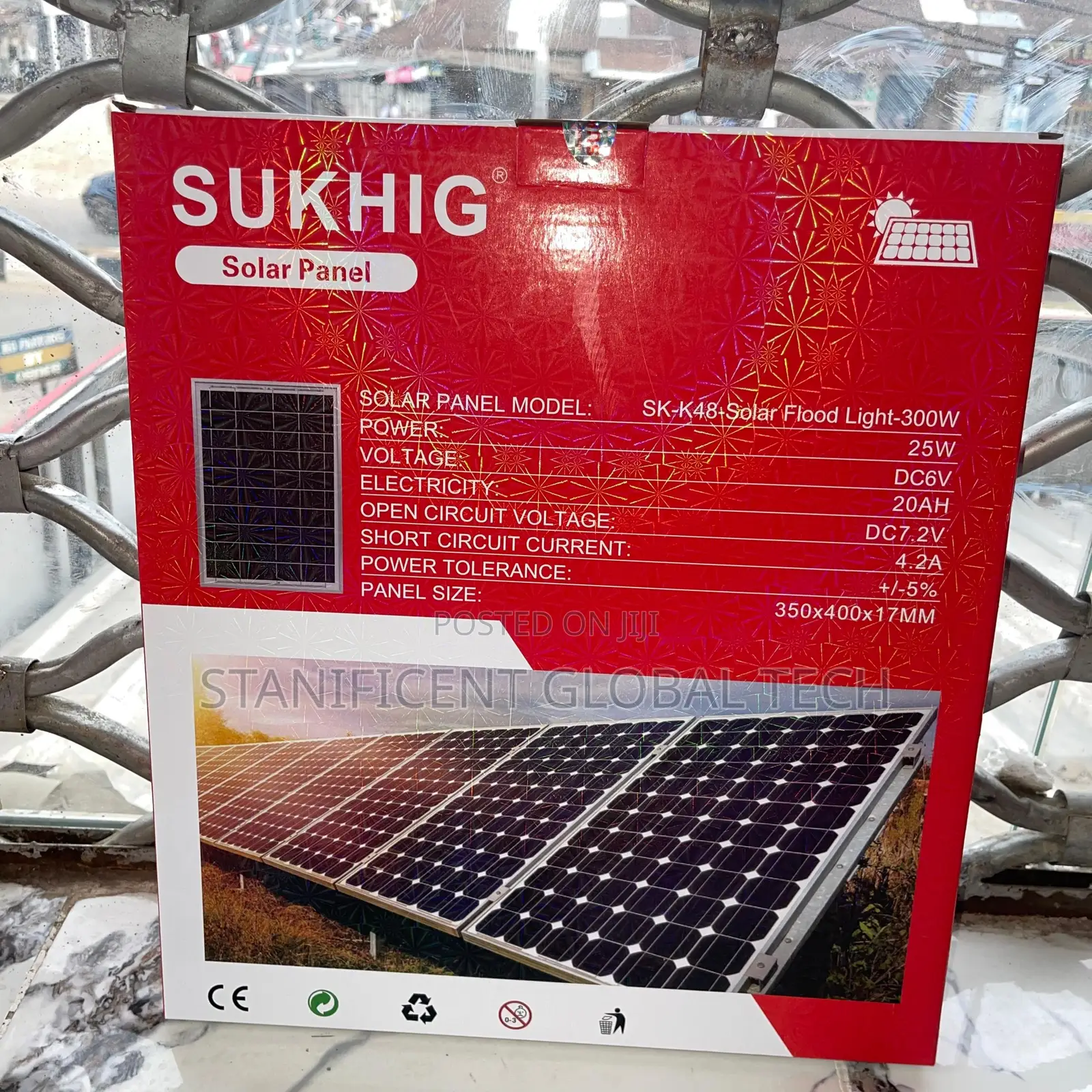 Sukhig 300watts Solar Flood Light With 25watts Solar Panel