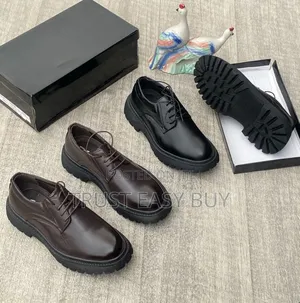 Brand New Leather Derby Shoes With Chunky Sole