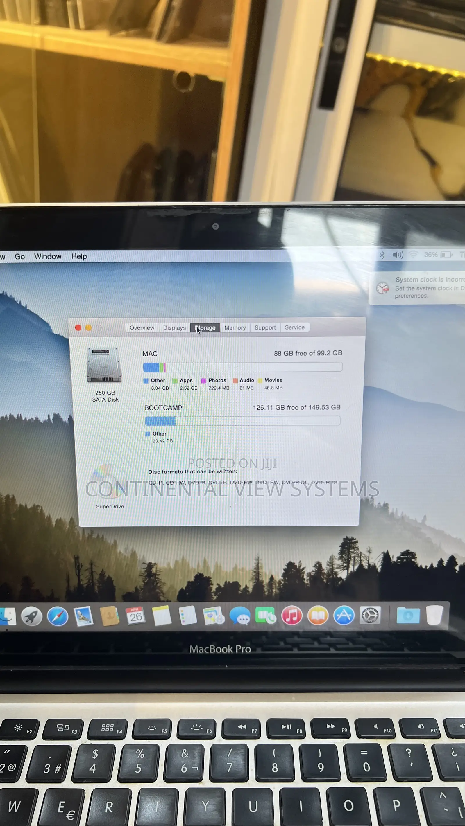 Laptop Apple MacBook Pro 2009 4GB Intel Core 2 Duo HDD 250GB