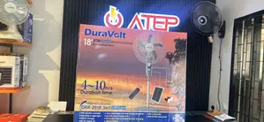 18” Inches Duravolt Rechargeable Solar Fan With Lithium Battery